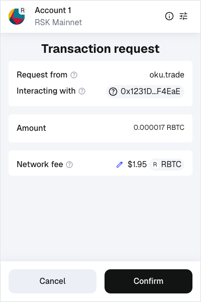 MetaMask Confirm Network Fee